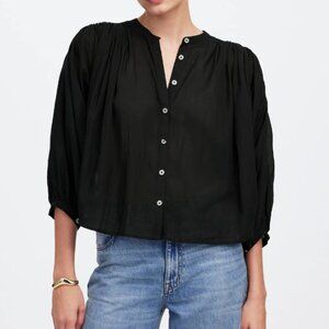 Madewell Balloon-Sleeve Top in Black
